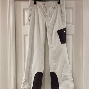 White and grey Free Country ski pants